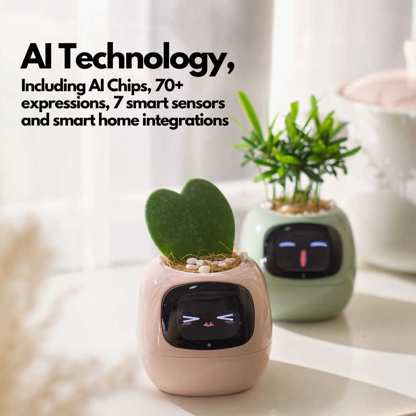 Smart Planter Endless Fun Over 49 Rich Expressions 7 Smart Sensors And AI Chips Make Raising Plants Easy And Fun